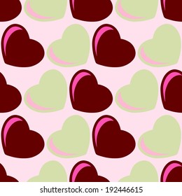 Seamless background with hearts