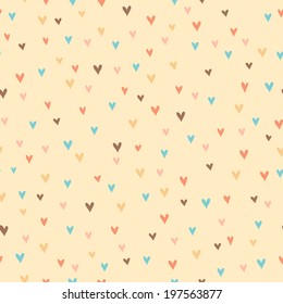 Seamless background with hearts