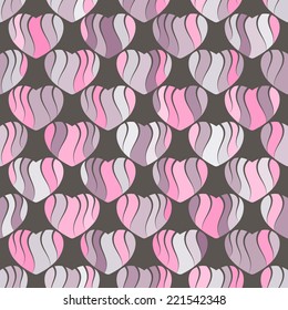 seamless background with hearts