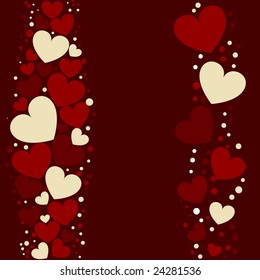 Seamless background with hearts