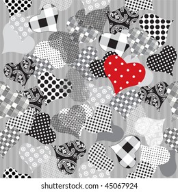 seamless background of hearts