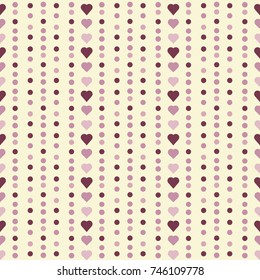 Seamless background with hearts.