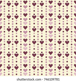 Seamless background with hearts.