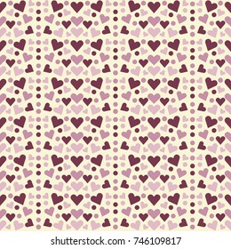 Seamless background with hearts.