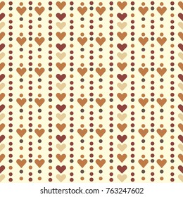 Seamless background with hearts.