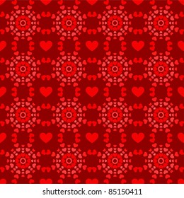 Seamless background with hearts