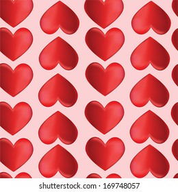 Seamless background with hearts by St. Valentine's Day. ?rnament fragment, vector