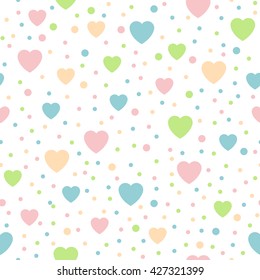 Seamless Background Hearts Great Baby Birthday Stock Vector (Royalty ...