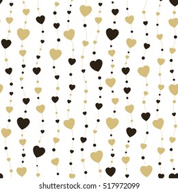 Seamless background hearts. Great for baby, birthday, baby shower celebration greeting and invitation card. Mother's Day, Valentine's Day, Easter, wedding, scrapbook, gift wrapping paper, web banner.