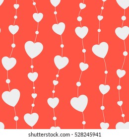 Seamless background hearts. Great for baby, birthday, baby shower celebration greeting and invitation card. Mother's Day, Valentine's Day, Easter, wedding, scrapbook, gift wrapping paper, web banner.