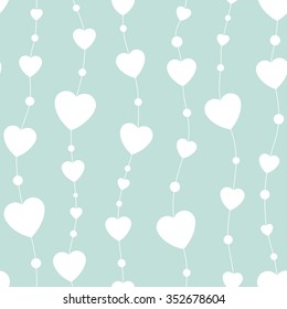 Seamless background hearts. Great for birthday, baby shower celebration greeting and invitation card. Valentine's Day, Easter, wedding, gift wrapping paper, web banner. Vector illustration.