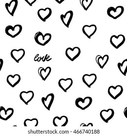 Seamless background hearts. Great for birthday, baby shower celebration greeting and invitation card. Valentine's Day, Easter, wedding, gift wrapping paper, web banner. Vector illustration.