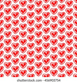 Seamless background with hearts. Love design. Romantic art. Valentine pattern. Elegant backdrop for invitation. Vector illustration.
