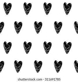 seamless background with hearts love vector
