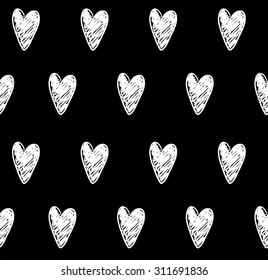 seamless background with hearts love vector
