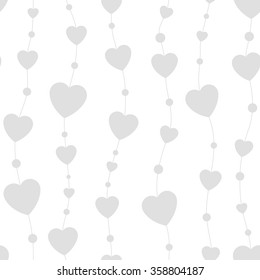 Seamless background hearts pattern. 