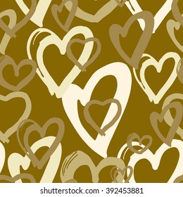 Seamless background hearts pattern. 