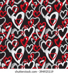 Seamless background hearts pattern. Abstract background vector. Colorful hearts.