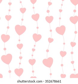 Seamless background hearts pattern. Great for baby, birthday, Valentine's Day, Easter, wedding, scrapbook, surface textures, gift wrapping paper, web banner.
