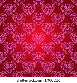 Seamless  background with hearts. Royal wallpaper.