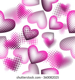 seamless background of hearts. Vector