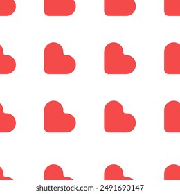 Seamless background with hearts vector. Background contours of hearts. Background for Valentine Day. Set of red full hearts vector.