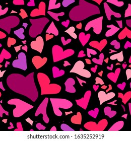 A seamless background from hearts. Vector illustration