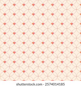 Seamless background with hearts. Vector illustration.