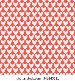 Corazones de fondo sin fisuras. Ilustración vectorial.