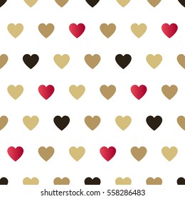 Seamless background hearts. Vector illustration.