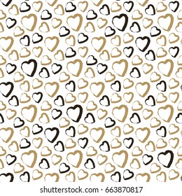 Seamless background hearts. Vector illustration.