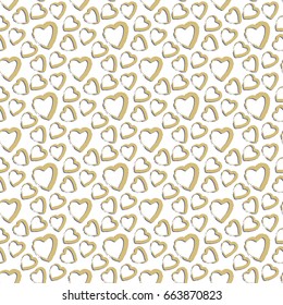 Seamless background hearts. Vector illustration.