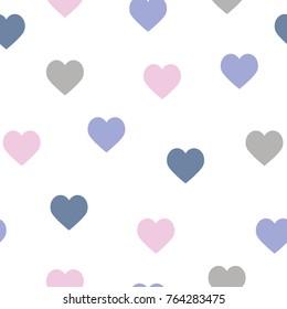 Seamless background with hearts. Vector illustrations for decoration, can be used for wallpapers, postcards, banners, textiles, wrapping paper, printed products. Template for the holiday.