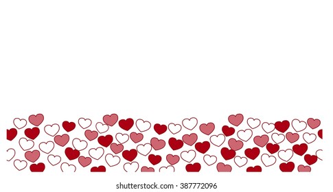 Seamless background with hearts vector image or pattern heart  for Valentine vector image
