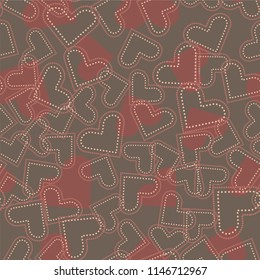 Seamless background with hearts for works on love theme, valentine's day, mother's day.