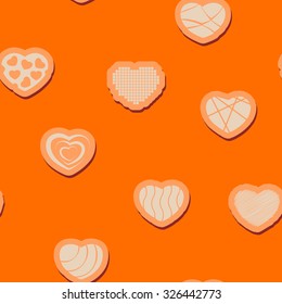 Seamless background with hearts for your design