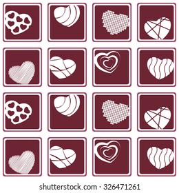 Seamless background with hearts for your design