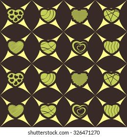 Seamless background with hearts for your design