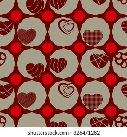 Seamless background with hearts for your design
