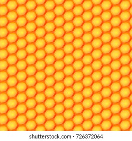 Seamless background of hexagonal honeycombs. Vector pattern