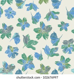 seamless background with hibiscus