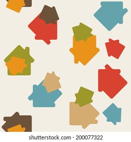 seamless background, home, house, building