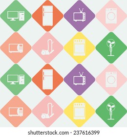 Seamless background with home technics