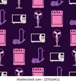 Seamless background with home technics