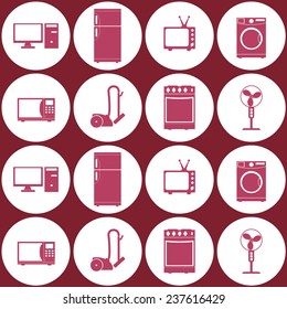 Seamless background with home technics
