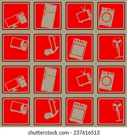 Seamless background with home technics