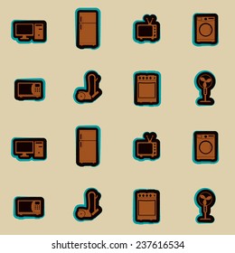 Seamless background with home technics