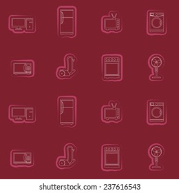 Seamless background with home technics