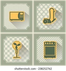Seamless background with home technics