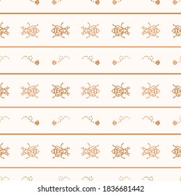 Seamless background honey bee insect gender neutral pattern. Whimsical minimal earthy 2 tone color. Kids nursert wallpaper or boho cartoon bug fashion all over print. 